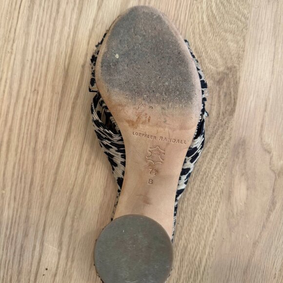 Loeffler Randall Penny Knotted Leopard Heeled Sandal sz 7.5 - Picture 4 of 4